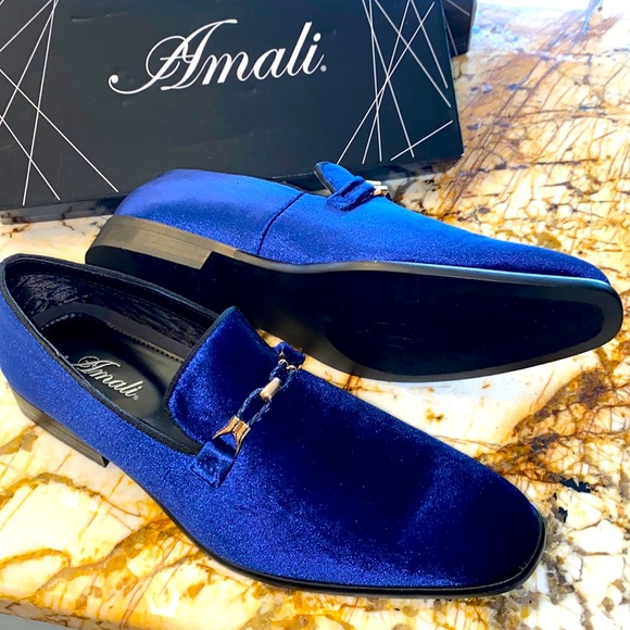 “Amali” MENS LOAFERS Royal Blue Sz 13 - Picture 1 of 7